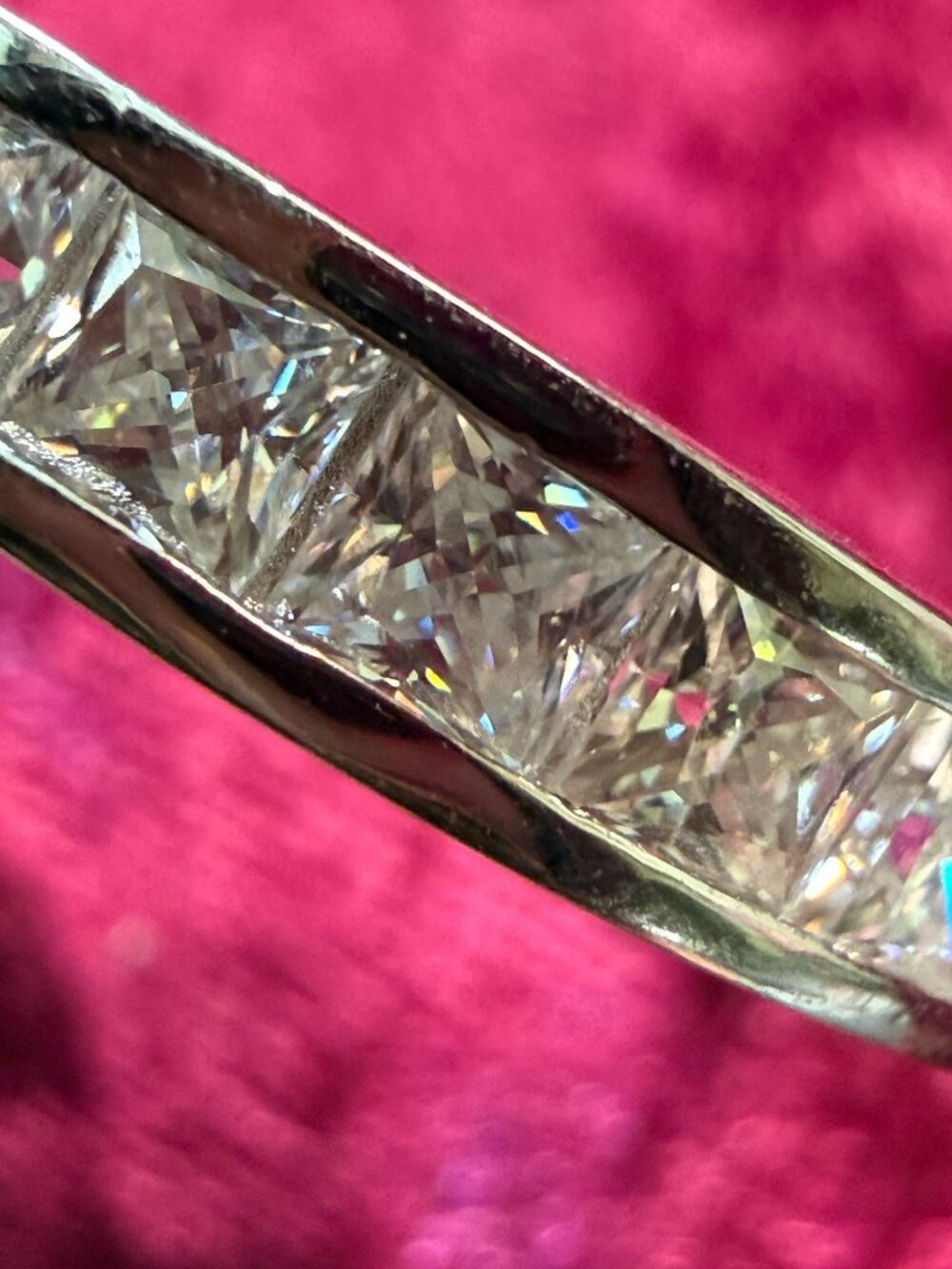 Sterling Silver Moissanite Band Ring Size 10 3.47 CTW VSD Color Elegant Design